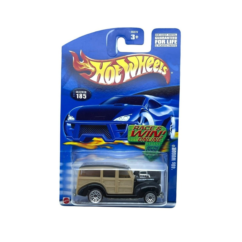 Hot Wheels‎ 1940's '40's Woodie Black/Tan Diecast 1/64 California Classics #185